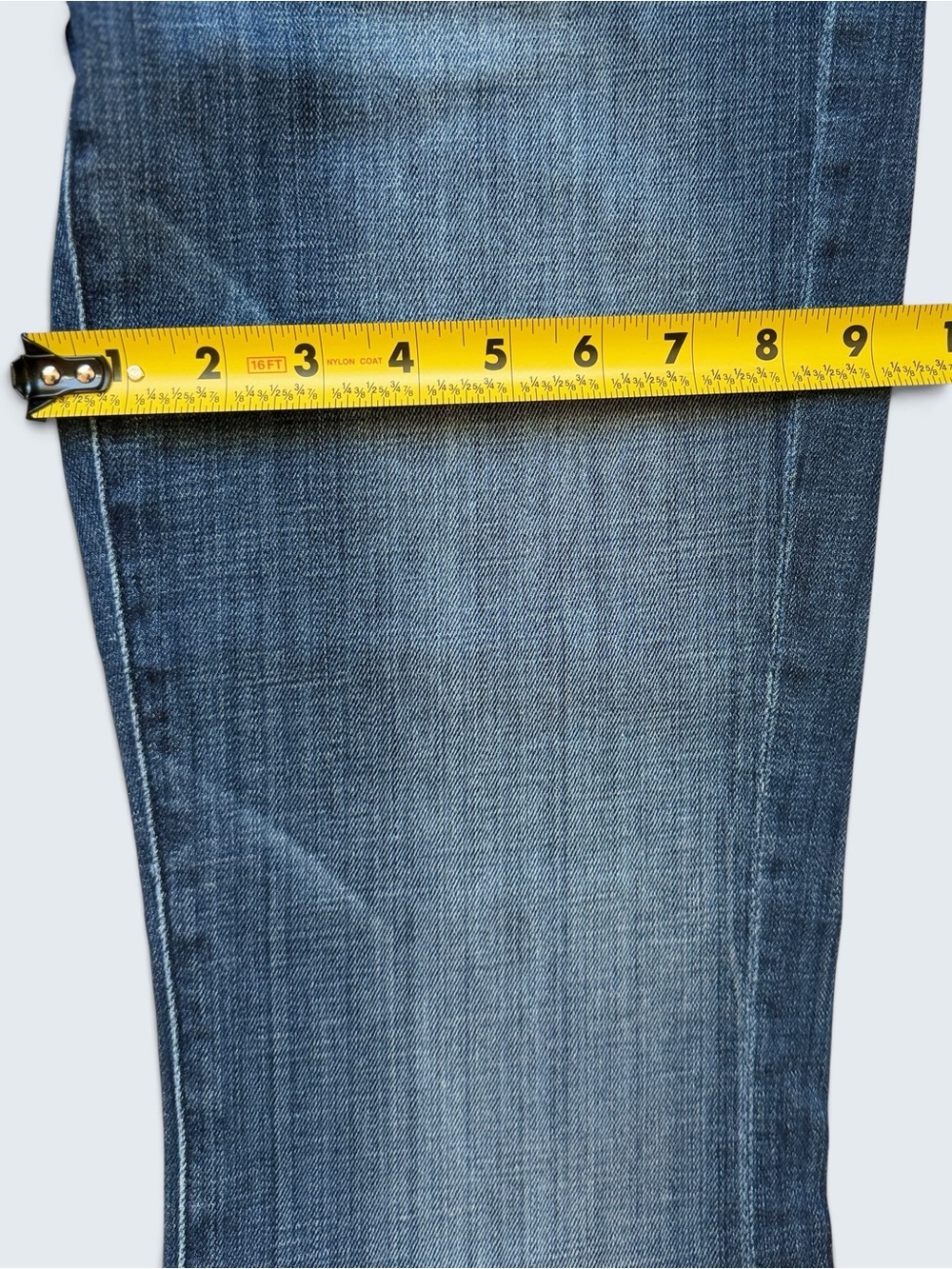 7 For All Mankind Vintage Bootcut Jeans Size 29 Squiggle Pocket Y2K - Picture 13 of 16